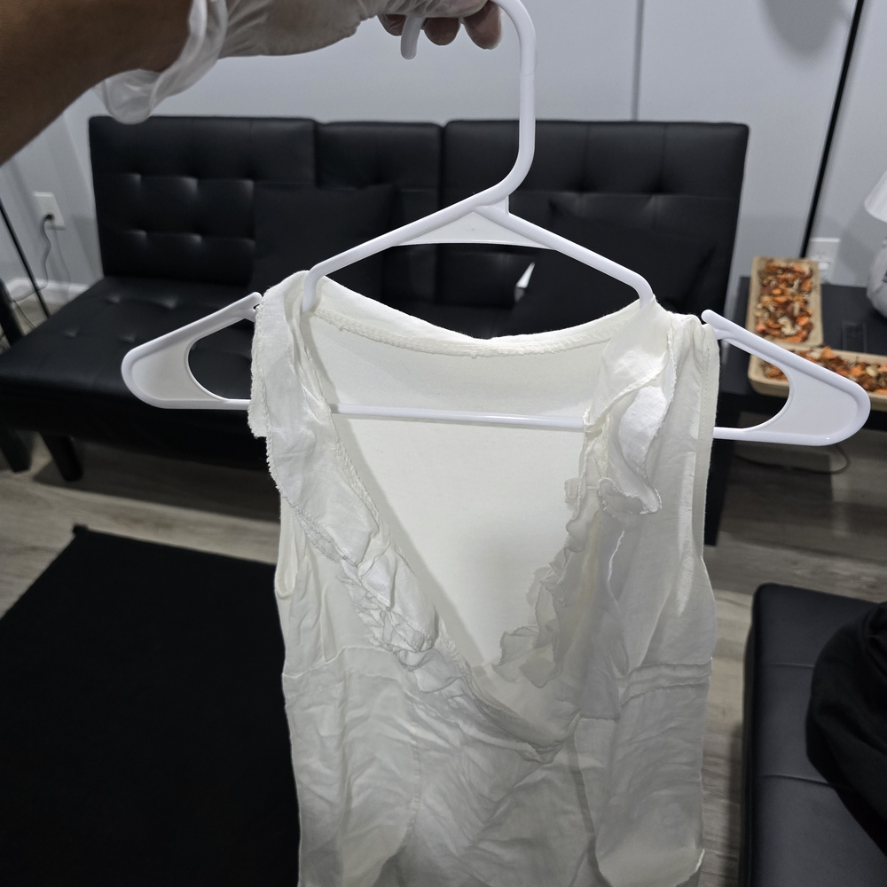 Juicy Couture White Ruffled Top